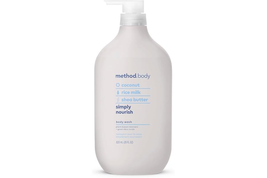 Method Body Wash, Simply Nourish, Paraben and Phthalate Free, 28 oz (Pack of 1)