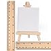 eBoot 3 by 3 Inch Mini Canvas and 3 by 5 Inch Mini Wood Easel Set for Painting Drawing Craft, 12 Pack