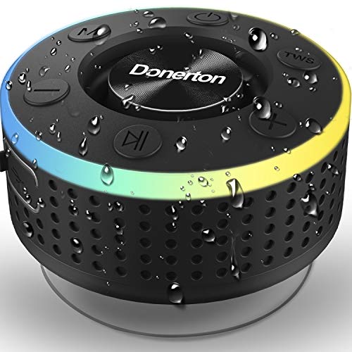 Donerton Bluetooth Shower Speaker, IPX7 Waterproof Wireless Speaker