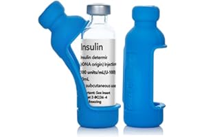 VIAL SAFE | The Most Trusted Insulin Bottle Protector Case/Sleeve for Diabetes | Never Risk Breaking Your Insulin Vial, Reusable, Flexible Silicone Protective Sleeve | 2-Pack (Size 1), Light Blue
