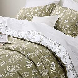 Bedsure Queen Comforter Set - Olive Green