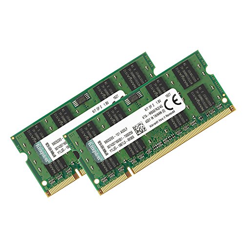 Kingston 4 GB DDR2 SDRAM Memory Modules 4 GB (2 x 2 GB) 667MHz DDR2667/PC25400 DDR2 SDRAM 200pin KTA-MB667K2/4G