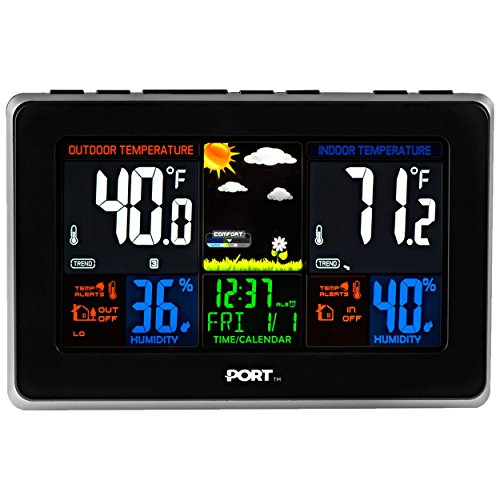 PORT [Newest Version] Wireless Weather Station Weather Forecast Digital
