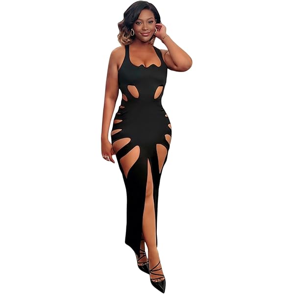 chinese dress ladies A&A Christine Black Lace Hollow Out Maxi Dress – ARIELLA & AYANA
