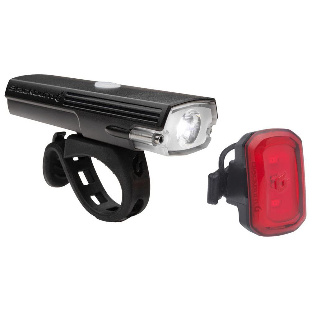 Blackburn Dayblazer 550 Front + Click USB Rear Light Set: Black