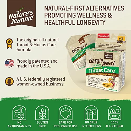 Gargle Away AllNatural Throat Care Soothes Sore Throat, Tough Mucus, Persistent Cough, Oral