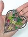 Mom Suncatcher with Heart Charm - Heart Shaped Stained Glass Pressed Flower Hanging Decoration - 4