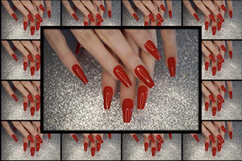 EDA LUXURY BEAUTY RED GLAMOROUS DESIGN Full Cover Press On Gel Glitter Artificial Nail Tips Shiny Acrylic Elegant False Nails Extra Long Ballerina Ballet Coffin Square Super Fashion Fake Nails 5 EDA LUXURY BEAUTY RED GLAMOROUS DESIGN Full Cover Press On Gel Glitter Artificial Nail Tips Shiny Acrylic Elegant False Nails Extra Long Ballerina Ballet Coffin Square Super Fashion Fake Nails