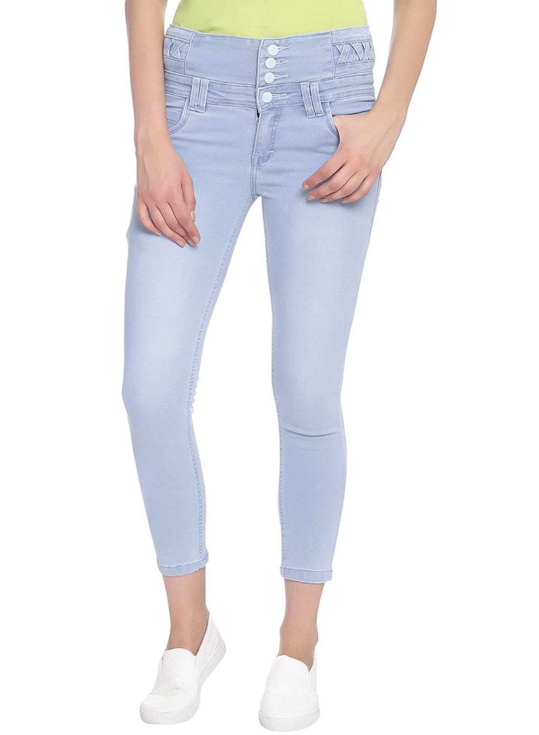 broadstar women denim light blue jeans