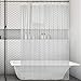 Caitlin White Clear PEVA Shower Curtain Liner, Waterproof, Odorless, Eco Friendly, 72x72 Inches with Magnets