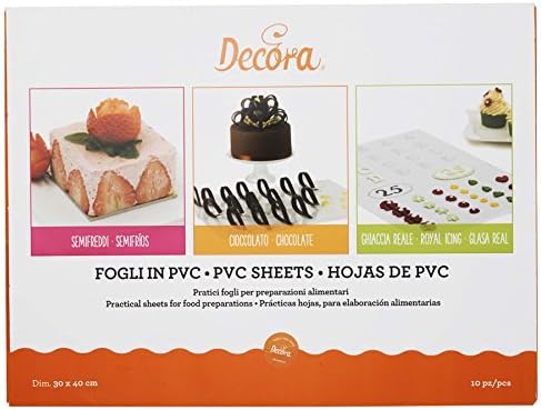 DECORA Food Pac Sheets, PVC, 30 x 40 cm-10 Pieces, Transparent, 30 x 40 cm - 10 pieces