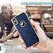 LOHASIC for iPhone Xs Case, Leather Luxury Anti-Slip Grip Scratch Resistant Protective Cover for iPhone X (2018) - Navy Blue