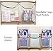 SLEEPING LAMB Dual-Sided Hanging Closet Organizer for Underwear, Stocking, Toiletries Accessories, Bra, Sock, 26 Mesh Pockets & Rotating Metal Hanger, Beige