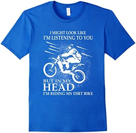 Men's I'm Riding My Dirt Bike - Funny Motocross Shirt Large Royal Blue