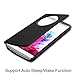 Fintie LG G3 Smart Circle Case - [Quick Circle Window] Premium PU Leather Slim [Magnetic Closure] Flip Cover for LG G3 (2014) - Black