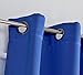 MYSKY HOME Solid Grommet top Thermal Insulated Window Blackout Curtains for Living Room, 52 x 84 Inch, Royal Blue, 1 Panel
