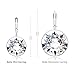 MYJS Bella Clear Crystal Drop Earrings, Rhodium Plated Swarovski Crystals, Nickel Free and Hypoallergenic, 11 mm Mini Drop Earrings Crystal