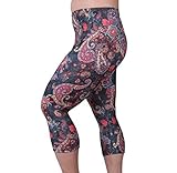 ZERDOCEAN Women's Plus Size Lightweight Printed Capri Leggings for Summer