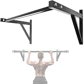 IRONWALLS Wall Mounted Pull Up Bar Heavy Duty, 500LBS Capacity | Wall Mount Chin Up Bar for Strength Training, Home Gym, Steel Upper Body Workout Equipment for Indoor Outdoor