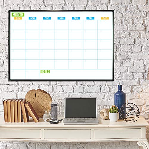Lockways Dry Erase Calendar Whiteboard, Colorful White Board