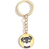 MUCOOS Puppy Keychain Cute Dog Keycharm Pet Lover Gift Keychains for Women Animal Accessory