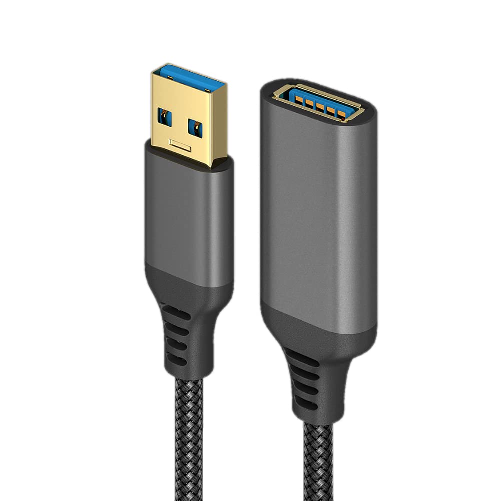 HCTian USB 3.0 Extension Cable 9.8ft/3m, USB 3.0 A Male to A Female USB Extender Lead 5Gbps High Speed Data Transfer Compatible with Printer, Scanner, Keyboard, Oculus Rift, Camera, Black
