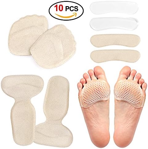 Hapurs High Heel Pads,Metatarsal Pads,Half-size insole, Heel Grips Liners for Men &amp; Women, Ball of Foot Cushion, Back Heel Shoe Cushion Inserts, Heel Snugs, Forefoot Pain Relief Pad for Women