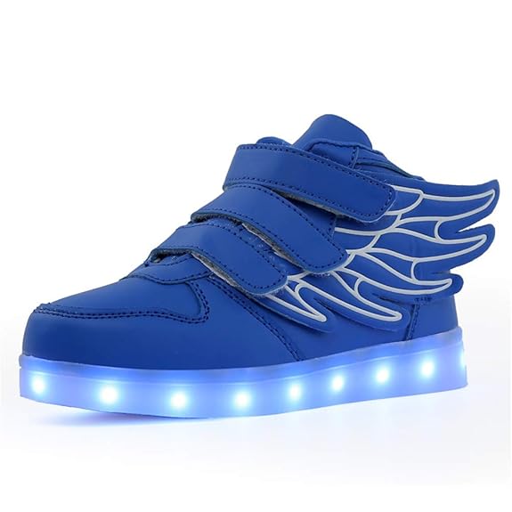 Ali-tone Kinder Junge Mädchen 7 Farbe USB Aufladen LED Schuhe Leuchtend Sportschuhe Farbwechsel Sneaker Turnschuhe für Junge 