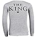 Fanala The King And His Queen Letter Printed Matching Couple Sweatshirts Pullover