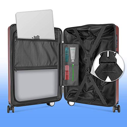 Luggage Sets, SHOWKOO 3 Piece Polycarbonate Durable Hardshell