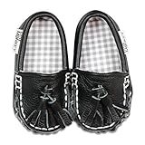 Little Monkey {Midnight Shadow} Leather & Fabric Lined Moccasin Infant Baby Newborn Boy Girls Shoes Baby Moccs (18-24 Months)
