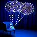 Lightsfever 6pc LED Light up Party Balloons with Batteries, Multicolored Lights with 20 inch Clear Bobo Balloons for Helium or Air (6 pack)