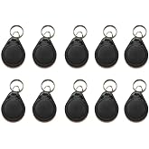 10 PCS 13.56 MHz UID Writable Rewritable Clone IC Smart Key Fobs, Compatible with MIFARE Classic 1K, RFID Blank Tag for Access Control Key Tag Rewritable (10)