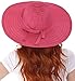 Simplicity Floppy Women Sun Hat Foldable Large Brim Hat with Ribbon