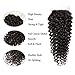 Donmily 8A Brazilian Curly Hair with Closure 3 Bundles Curly Hair Weft with Free Part Lace Closure 100% Unprocessed Virgin Human Hair Extensions Natural Color