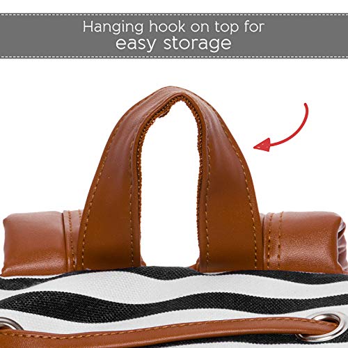 image for LISH Down The Line Canvas Tennis Racket Backpack - Women's Striped Pri