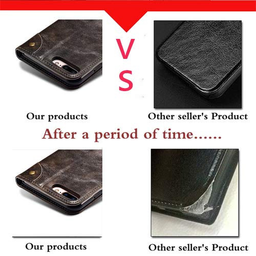 Wallet Phone Case for Iphone XS MAX Flip Cover with Kickstand Card Holder Slots, Blue - Thumbnail 6