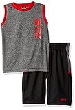 STX Toddler Boys' 2 Piece Performance Tank and Short Set, Sh_Engine Red, 2T