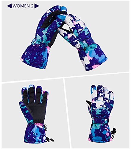 VECTOR Touchscreen Skiing Gloves Waterproof Windproof Thermal Warm Winter Snow Gloves Snowboarding Snowmobile Ski Gloves Women M