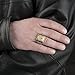Celtic Cross Signet Ring. Platinum Style Surgical Stainless Steel with 18kt Gold Plating. Comfort Fit.