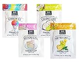 Rainbow Ice, Front Porch Lemonade, Coconut Lime and Birthday Cake Gourmet Gum - Pack of 4 Variety Pack