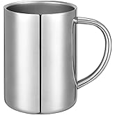 luvtree 400ml Insulated 304 Stainless Steel Coffee Mug, Double-Wall Vacuum Travel Tumbler, Shatterproof for Camping, Office, and Outdoor - Durable, Perfect for Hot and Cold Drinks.