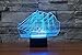 YANGHX FUGEST Sailboat 3D Night Light Ship Modern100~240v Night 7 Color Change LED Desk Table Light lamp (Color: Multicolor)