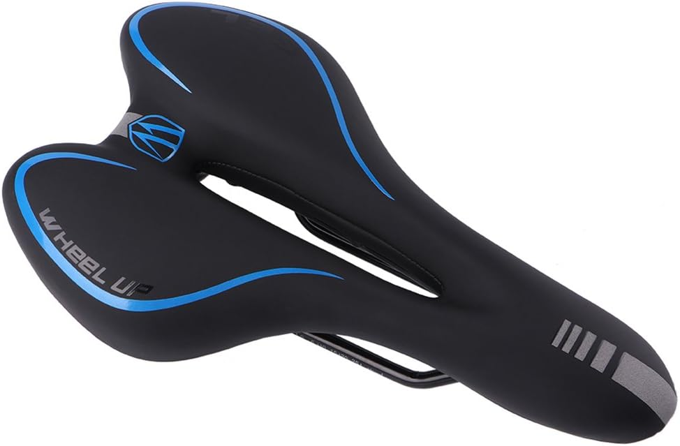 Gel Bike Saddle Cushion - Comfortable Bike Seats Breathable MTB Bicycle Seat Cover Pad for Road Bike Mountain Bike with Reflective Strips - Mens & Womens