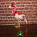 Solar Lights, Metal Pink Flamingos Seven Color Changing Lights, Outdoor Garden led Lights, lawns, Roads, Gardens, Flamingos Yard Decor,Christmas Decorations