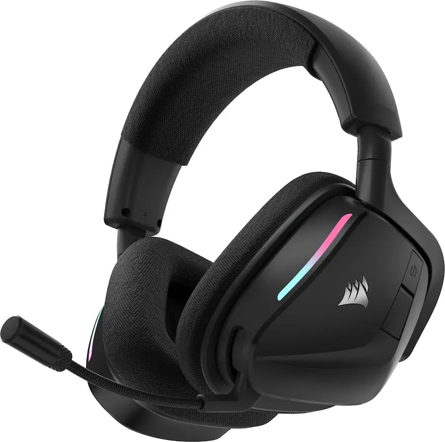 Corsair Void Wireless v2 Gaming Headset CA-9011379-WW Carbon (Renewed) | Dolby Atmos spatial audio, 70hr battery, 15min fast