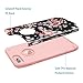 iPhone 7 Plus Case Flower,iPhone 8 Plus Case,Fingic Floral Series Slim Case for Girls Women Hard PC Soft Rubber Anti-Scratch Shock Proof Protective Case Cover for iPhone 7/8 Plus,Rose Flower/Rose Gold