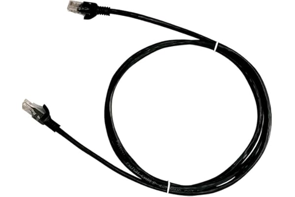 PlusCable Cabo de Rede Preto 10Metros PC-ETH6U100BK Cat.6 Patch Cord - Conector RJ45 Revestido em PVC Tranferência de Dados G