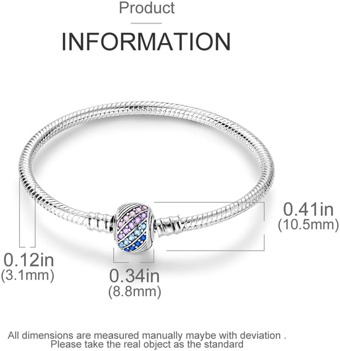 Bracelet pour femme en argent sterling 925 avec fermoir en forme de cœur Bracelet à maillons serpents Saint Valentin, fête des mères, anniversaire, Noël, cadeau pour femme, petite amie