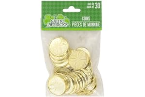ST PATRICK St. Plastic St. Patrick Shamrock Coins, 30-ct. Packs